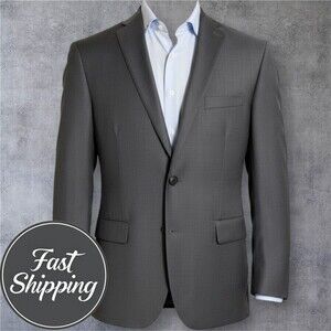 HART SHAFFNER MARX Mens Blazer Sport Coat Jacket Two Button Jacket Gray Wool 44R